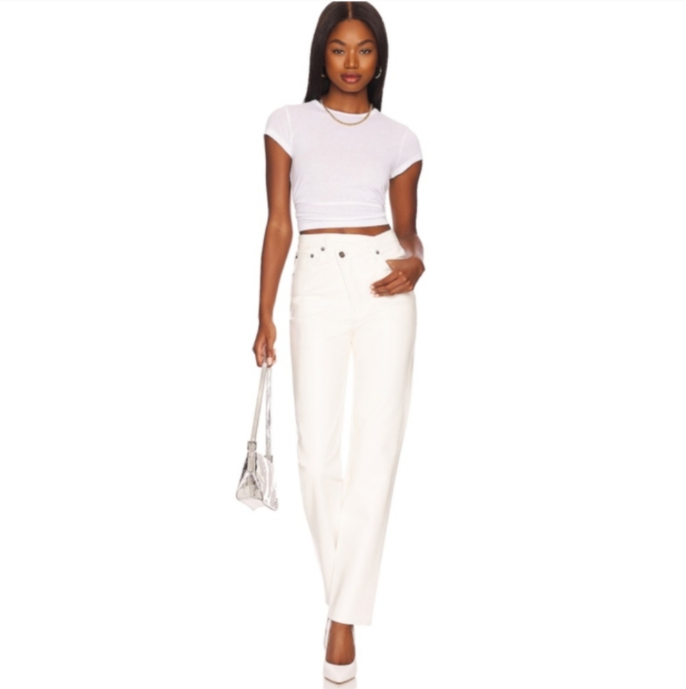 NWT Agolde Recycled Leather Criss Cross Pants